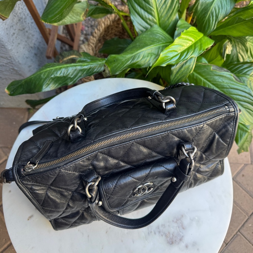 Chanel Calfskin Quilted Casual Riviera Bowling Bag - Picture 7 of 16